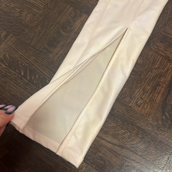 Faux leather cream pants - Picture 2 of 3
